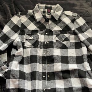 Black and white flannel